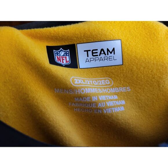 NFL Apparel Pittsburgh Steelers 1/4 Zip Black Mens Fleece in good condition. - Picture 5 of 6